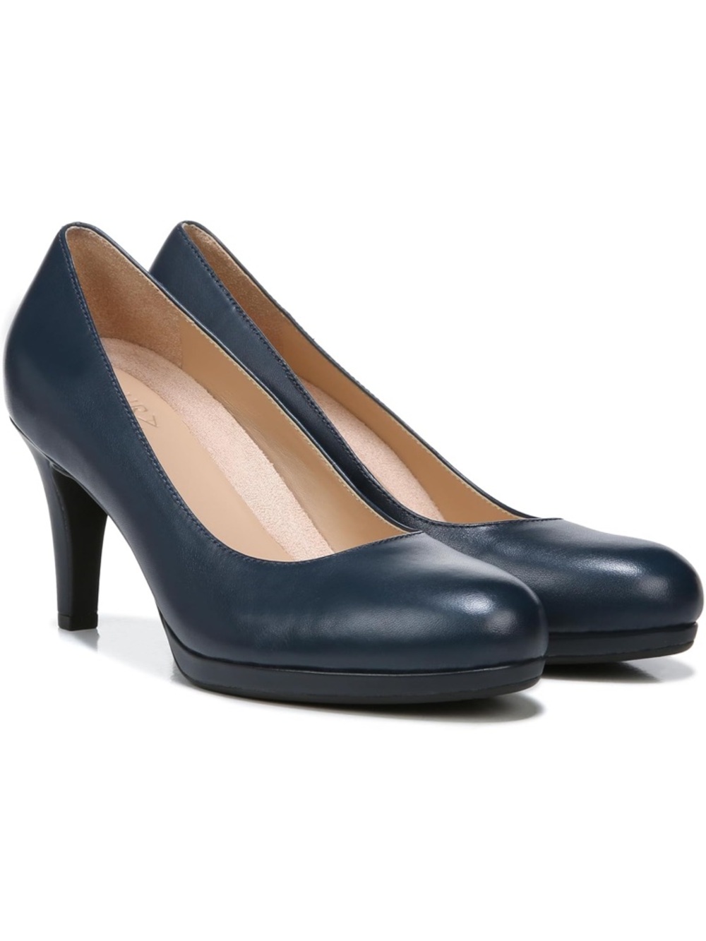 Naturalizer Navy Leather Heel Pump